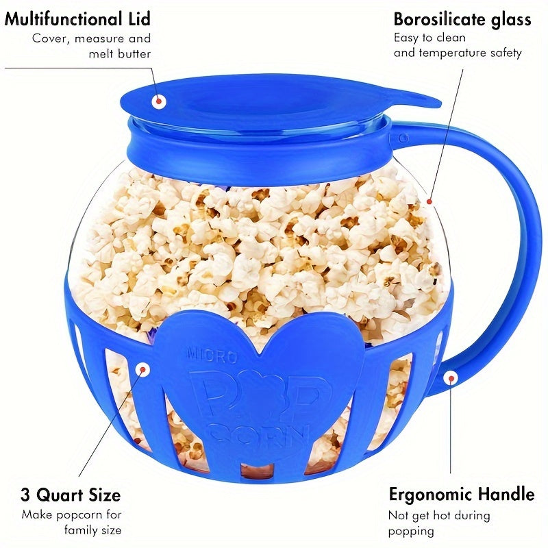 Microwave Popcorn Maker Glass Quart-2