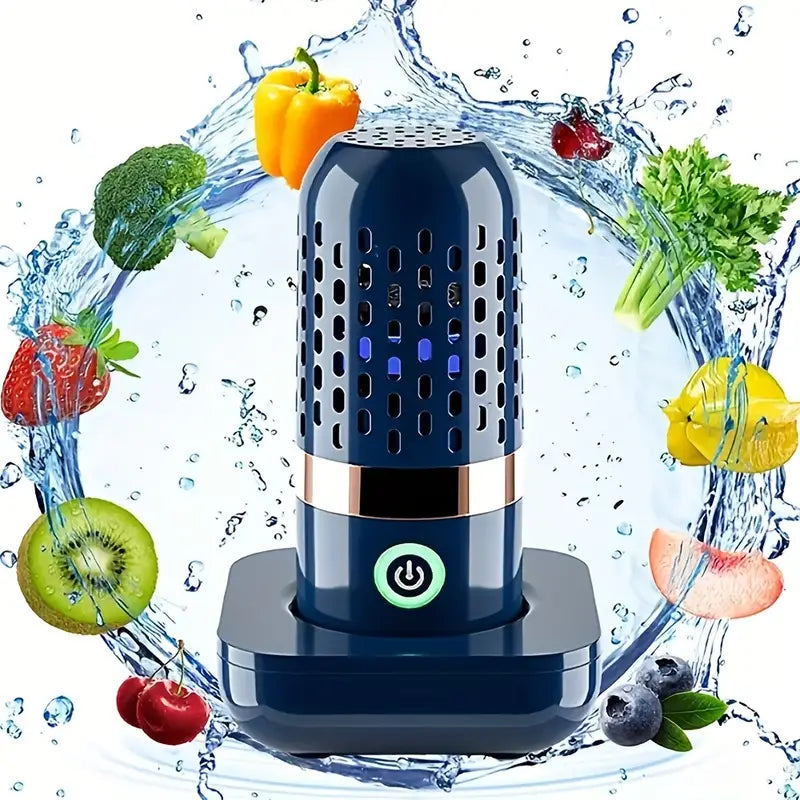 Fruit and Vegetable Purifier - OH-Ion Capsule: Fast, Portable, and Wireless- Blue-0