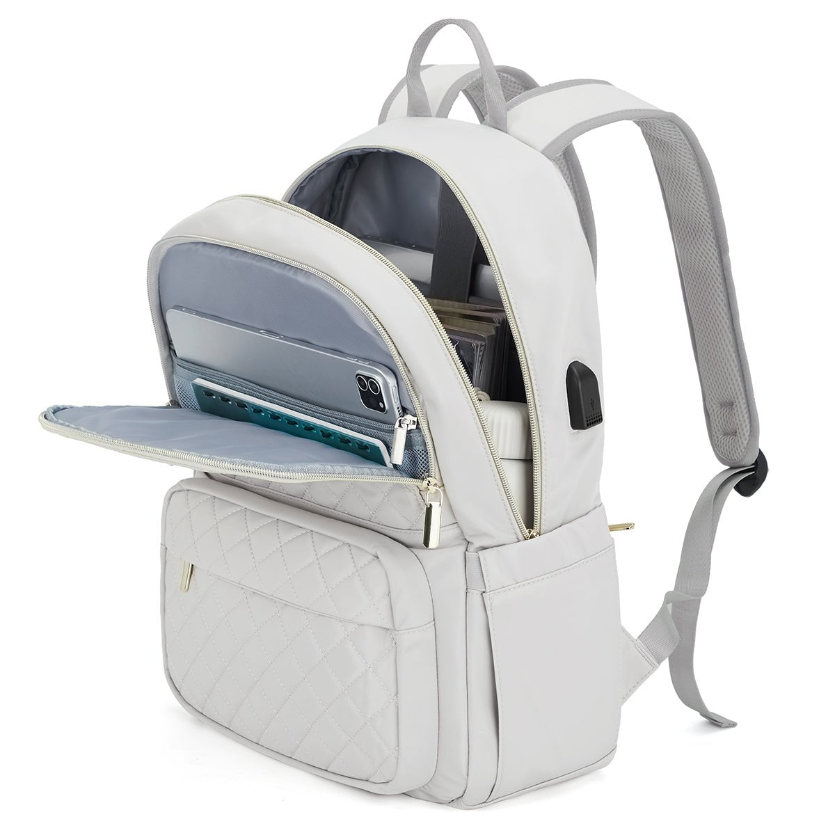 Chic Quilted Flight Approved Backpack