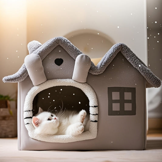 Classic Soft Cat House Bed for Small Pets