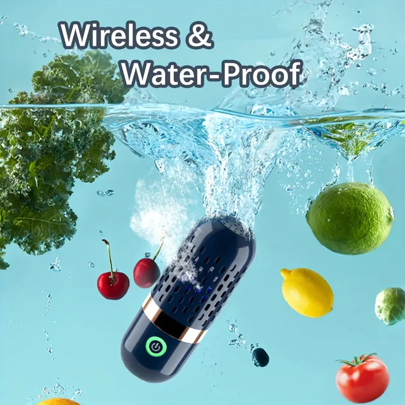 Fruit and Vegetable Purifier - OH-Ion Capsule: Fast, Portable, and Wireless- Blue-2